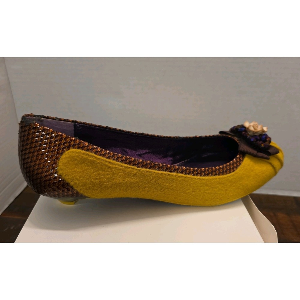 Poetic License Shoes Notice Me Flats Yellow Women's EUR size 40.5 US size 9.5 - Picture 9 of 16